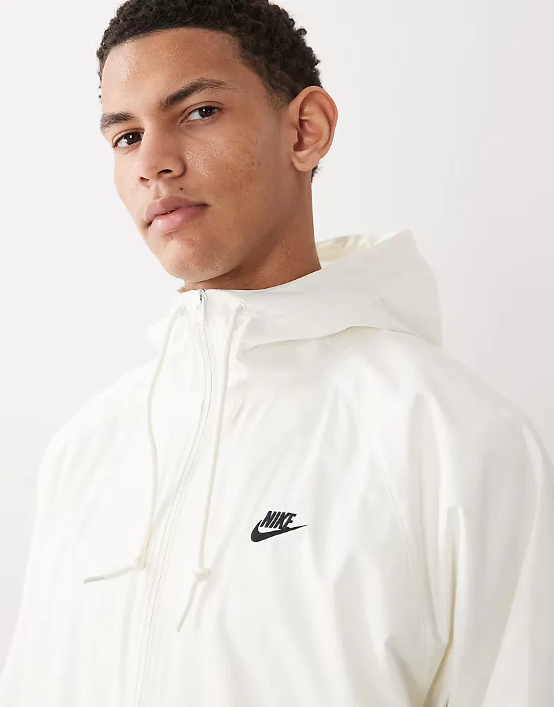 Куртка Nike Windrunner с капюшоном на молнии, белый — фото 3
