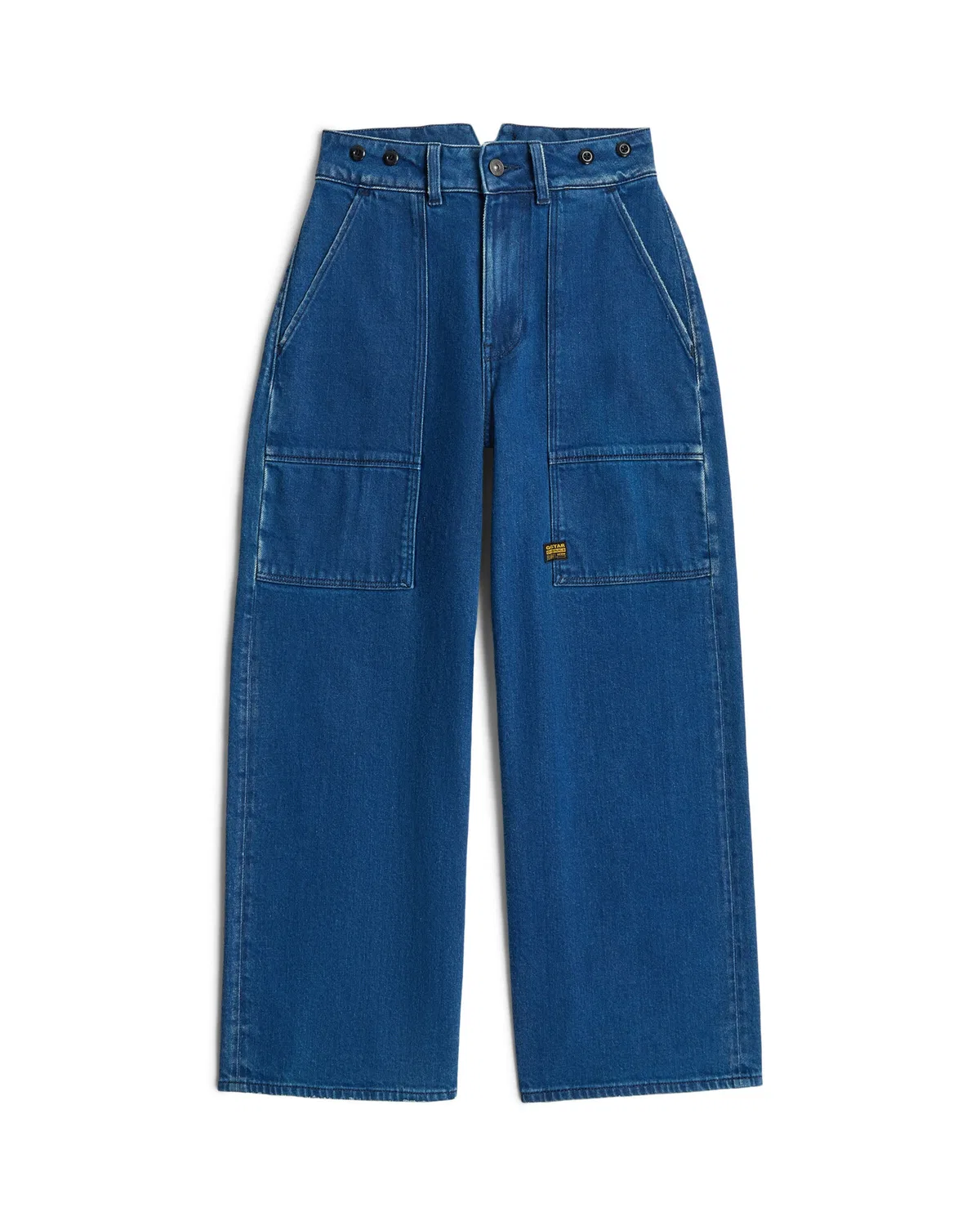 Джинсы G-Star свободного кроя Girls BÄRrel Utility High Loose Jeans синего цвета
