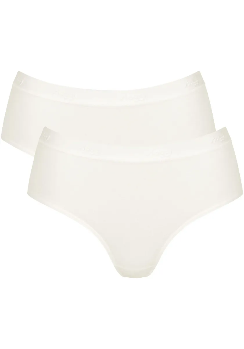 

Трусики миди sloggi "GO Casual Midi 2P" (2 шт. в упаковке), плетение на основе сердечника, с поясом с логотипом в тон, белый