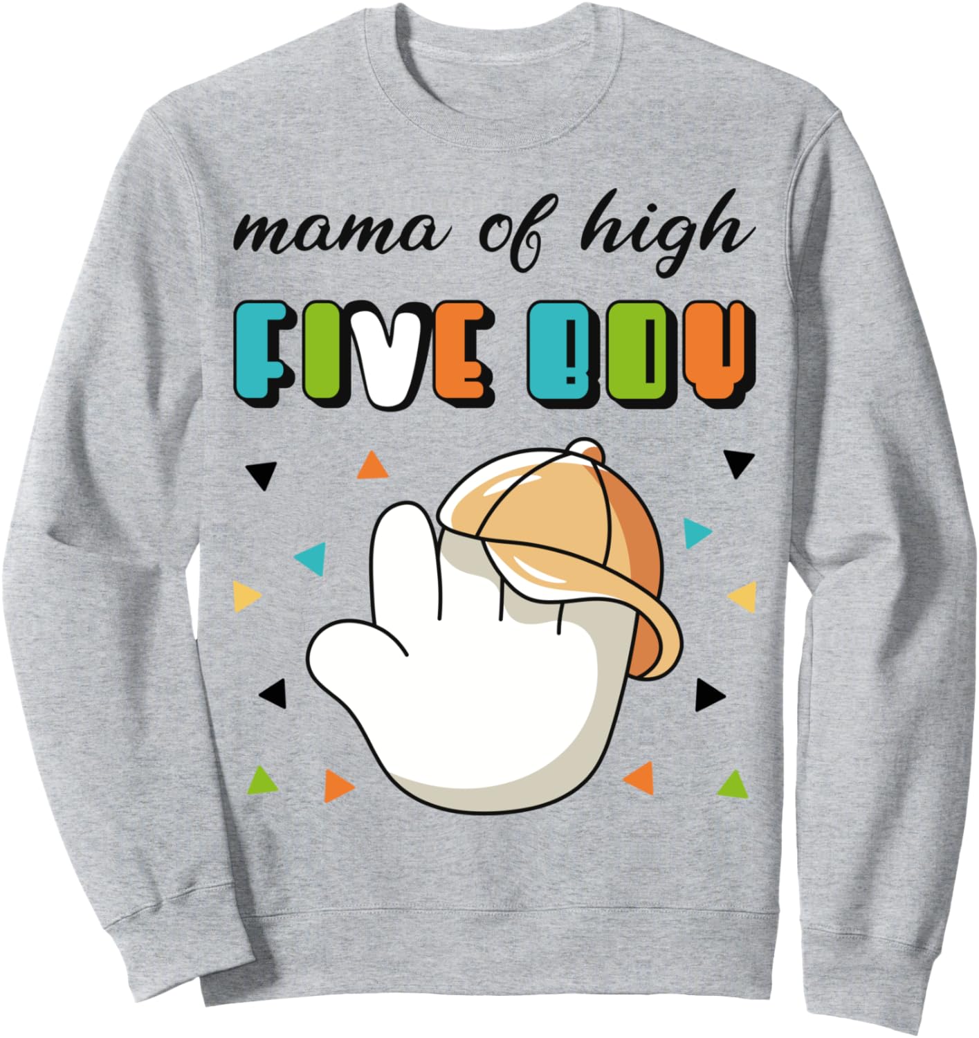 

Мама мальчика, который любит Давай пять, наряд для вечеринки в честь 5-летия, толстовка Family Look Hi Five Year Old Decorations Gifts, серый