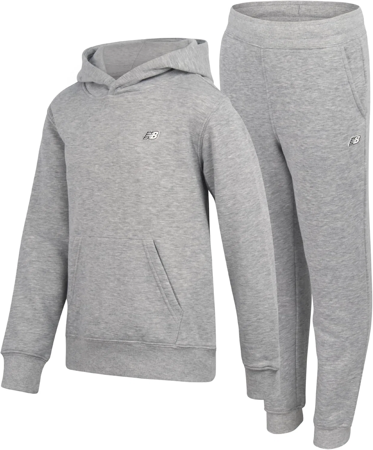 Детский спортивный костюм с флисовой толстовкой и джоггерами New Balance, серый