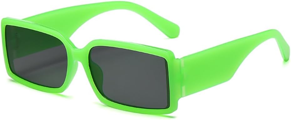 

Модные солнцезащитные очки для женщин, зеленые и черные, с защитой от УФ-излучения UV400, винтажные прямоугольные, панк, мужские солнцезащитные очки UV400 MTZJH, Green