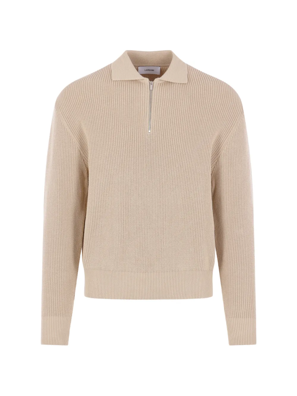 

Рифленый свитер на молнии до середины Lardini, бежевый