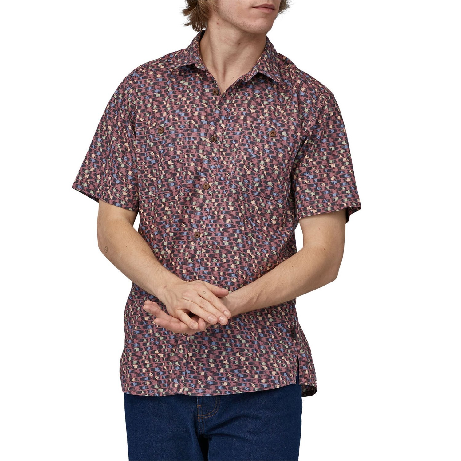 

Рубашка Patagonia Back Step Short-Sleeve Button-Down, цвет Intertwined Hands: Evening Mauve