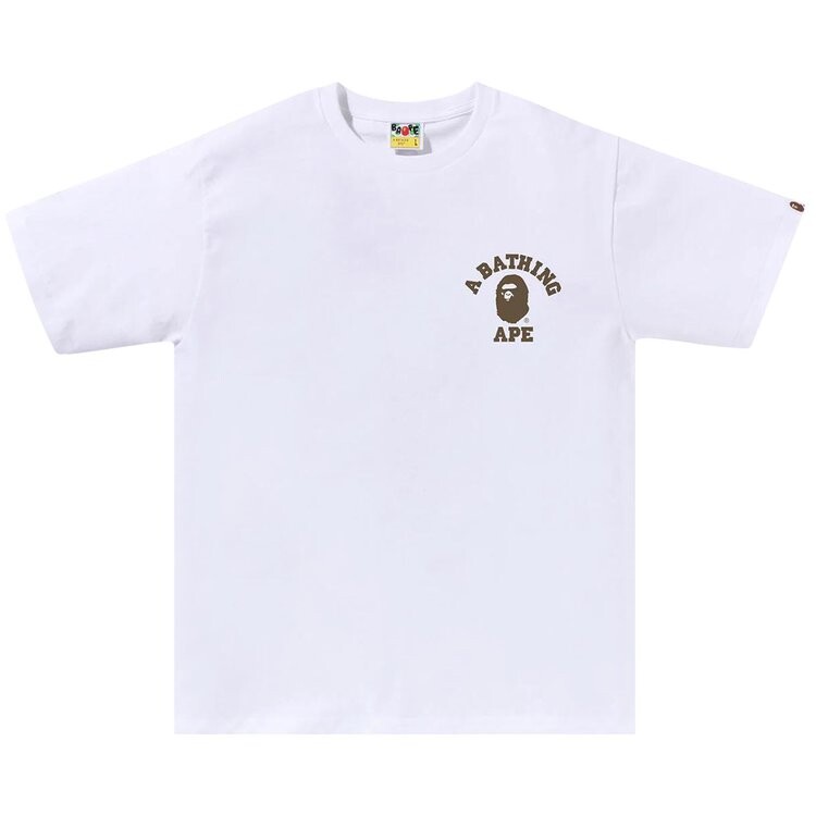 

Футболка BAPE Liquid Camo College ATS 'White', белый