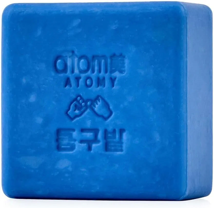 Мыло Atomy Donggubat Cleansing Bar, 100 г x 3 шт, лаванда/базилик/уголь — фото 3