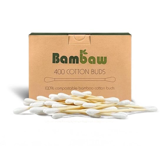 

Экологические бамбуковые ватные палочки, 400 шт. Bambow, Bambaw