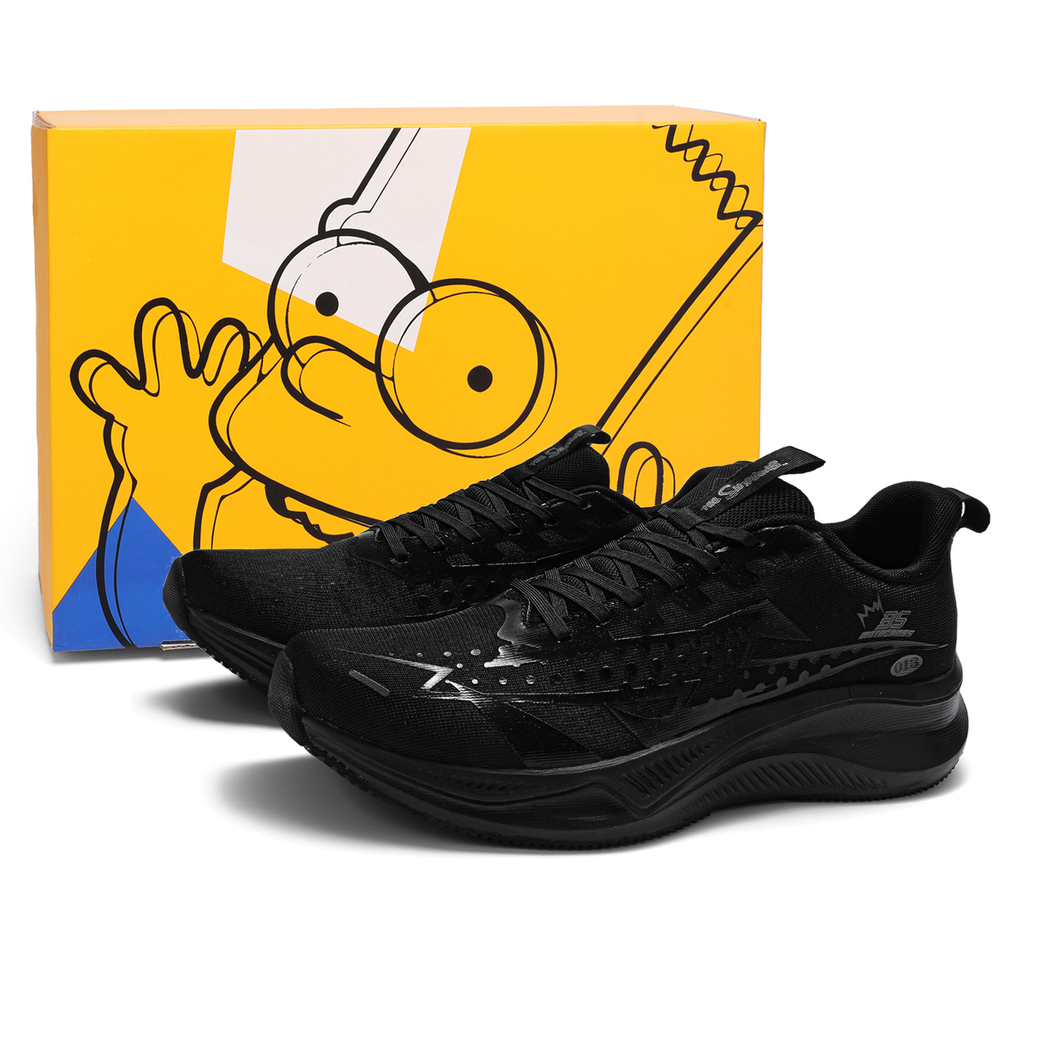 

The Simpsons Амортизирующие противоскользящие износостойкие дышащие легкие низкие кроссовки для бега унисекс черные, цвет Black