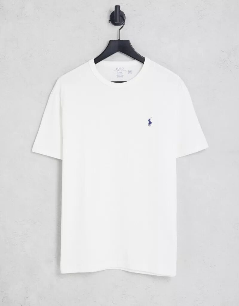 

Белая объемная футболка с логотипом лошади Polo Ralph Lauren