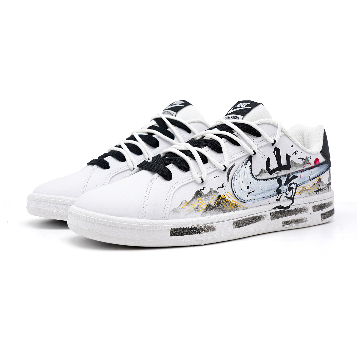 Nike Кроссовки для скейтбординга Court Royale Sea Butterfly Voyage Thermal Cushioning Low top мужские черно-белые — фото 4