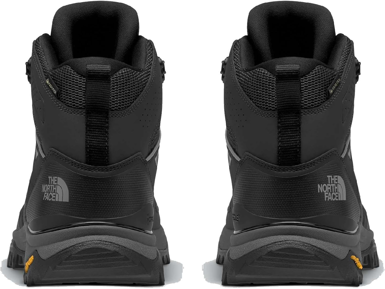 Мужские походные ботинки The North Face Hedgehog Mid Gore-tex - водонепроницаемые, с амортизацией и резиновой подошвой, черный/серый — фото 3