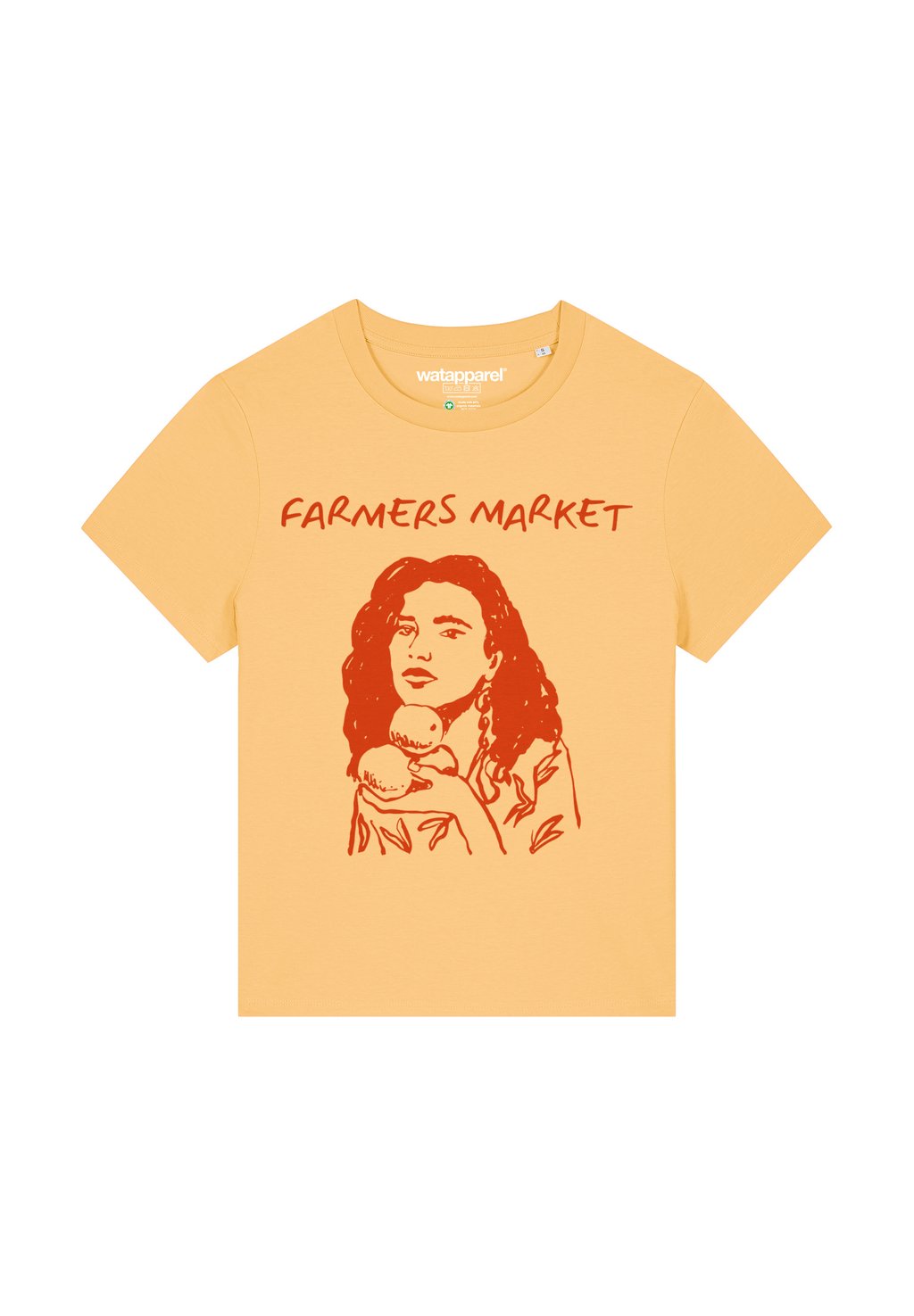 

Футболка с принтом FARMERS MARKET watapparel, желтый
