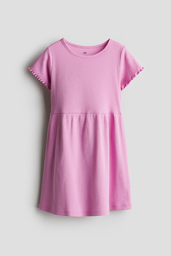 

Платье из джерси в рубчик H&M, розовый