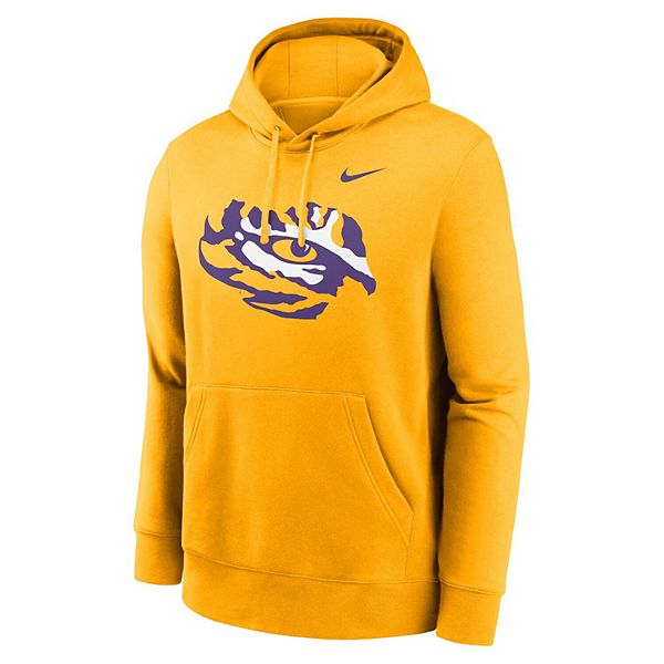 Мужская толстовка с капюшоном Club Fleece с золотым альтернативным логотипом LSU Tigers Primetime Nike — фото 3
