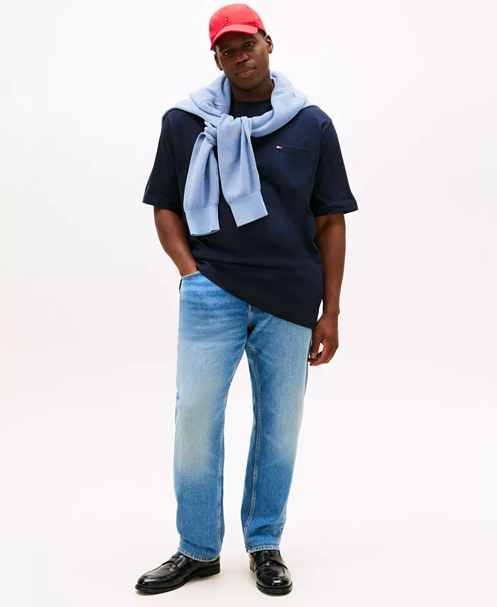 Мужская футболка с карманом и круглым вырезом Tommy Big & Tall Tommy Hilfiger, синий — фото 4