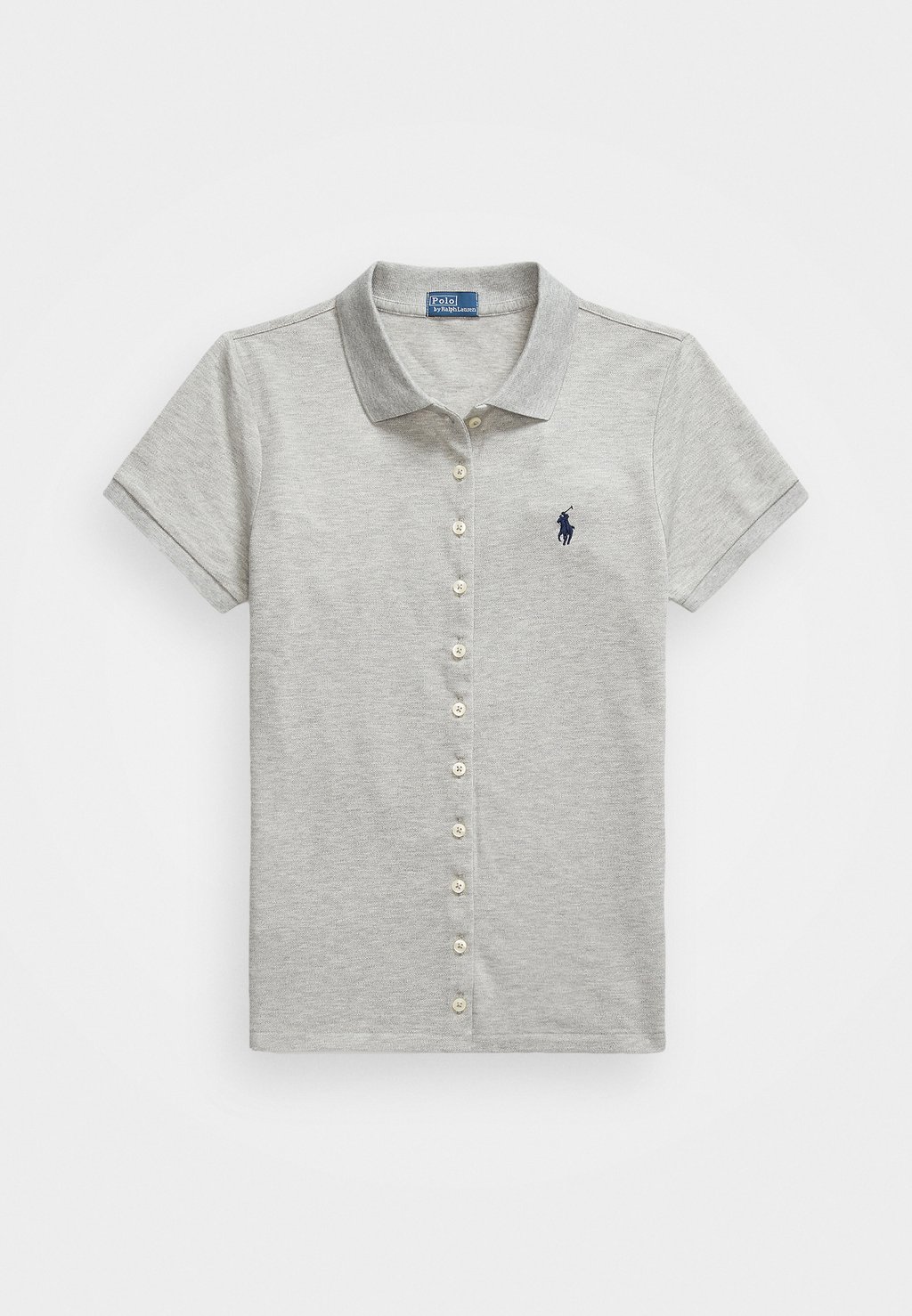 Блузка на пуговицах BUTTONED PLACKET POLO SHIRT Polo Ralph Lauren, серый — фото 4