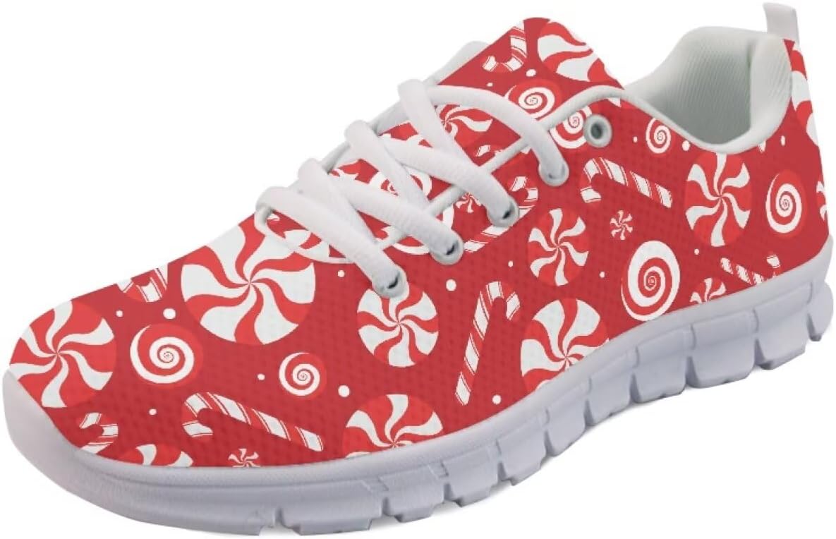 

Кроссовки Forchrinse с винтовым тай-дай принтом для мужчин и женщин, легкие модные кроссовки для бега и прогулок, Christmas Candy