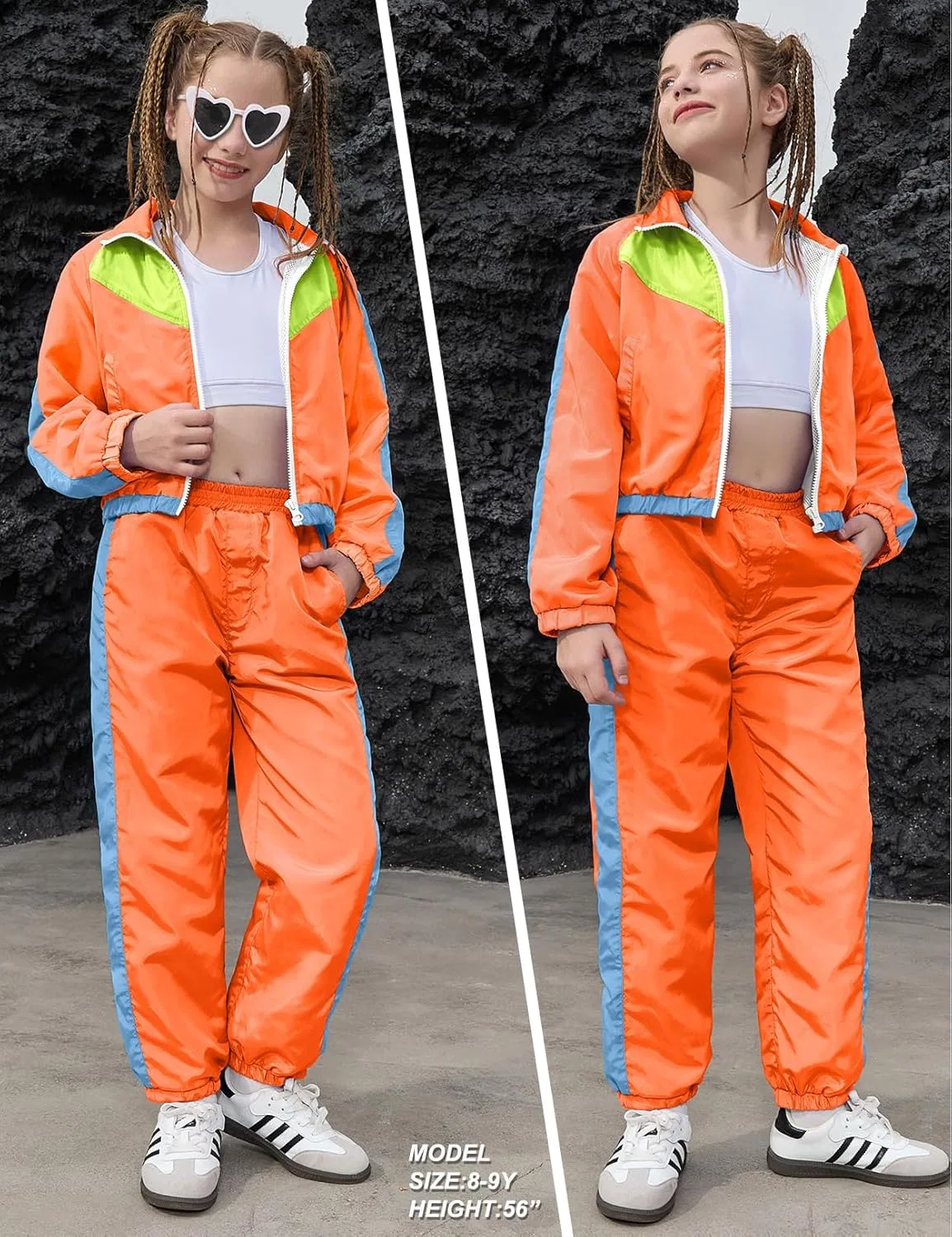 Детский спортивный костюм 80-х 90-х Perfashion, куртка и брюки, оранжевый — фото 4
