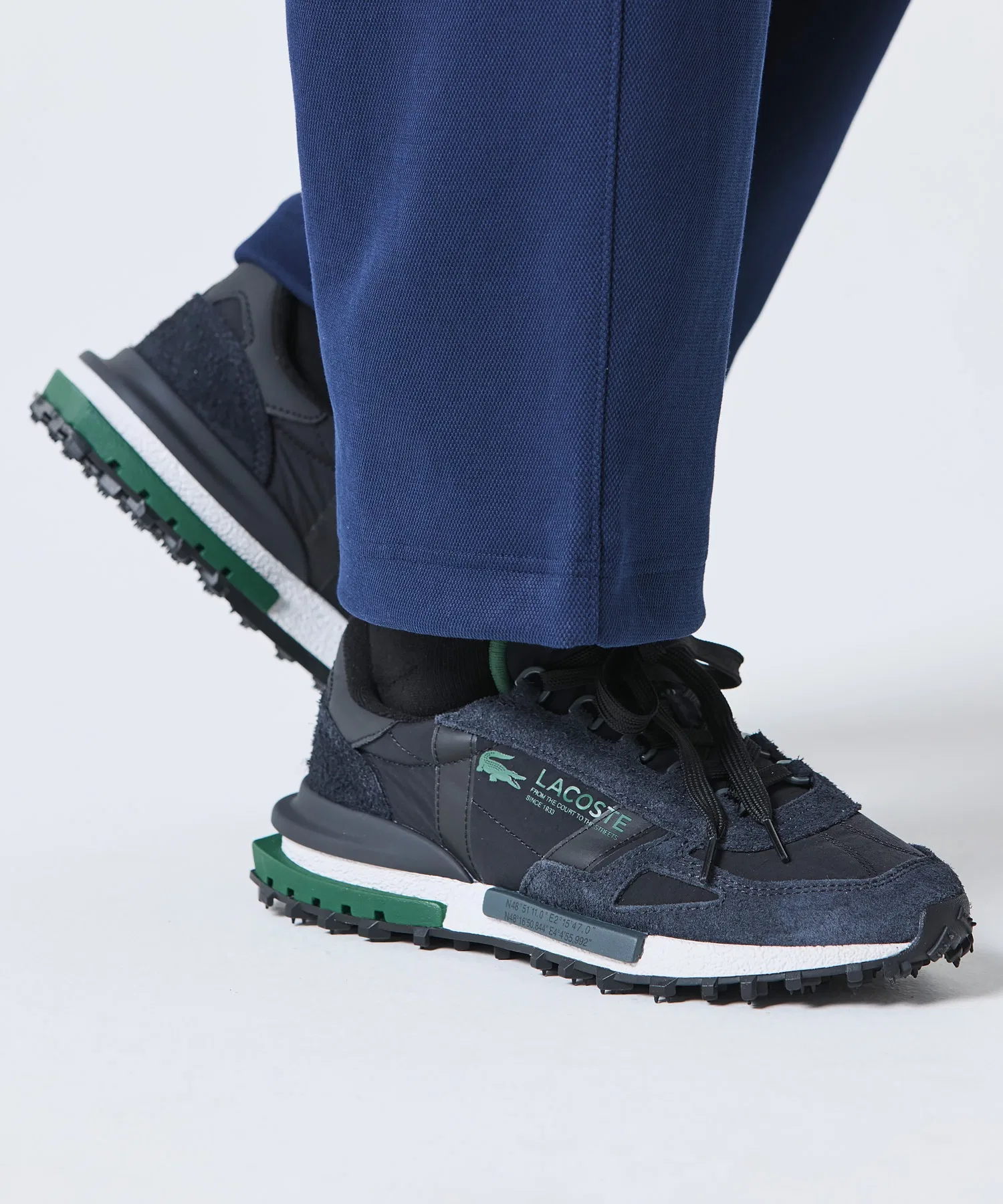 Мужские кроссовки ELITE ACTIVE 1262 LACOSTE чёрные с белым — фото 2