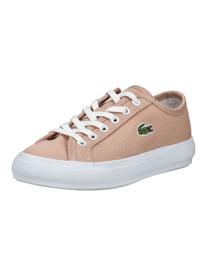 

Кроссовки на шнуровке Lacoste, цвет pink/weiß