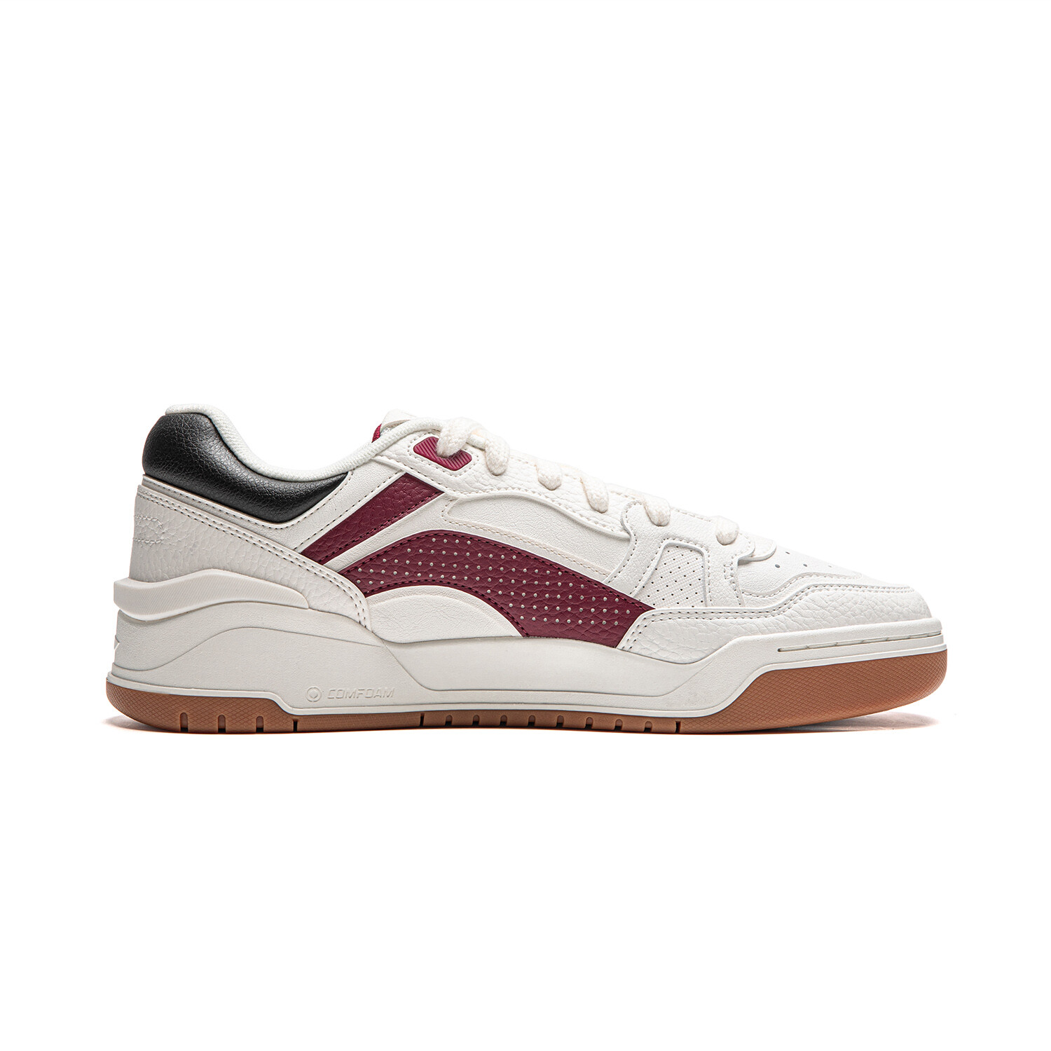 Кроссовки LINING Moon White 2.0 Skateboarding Shoes Men Low-top White/red, красный — фото 2