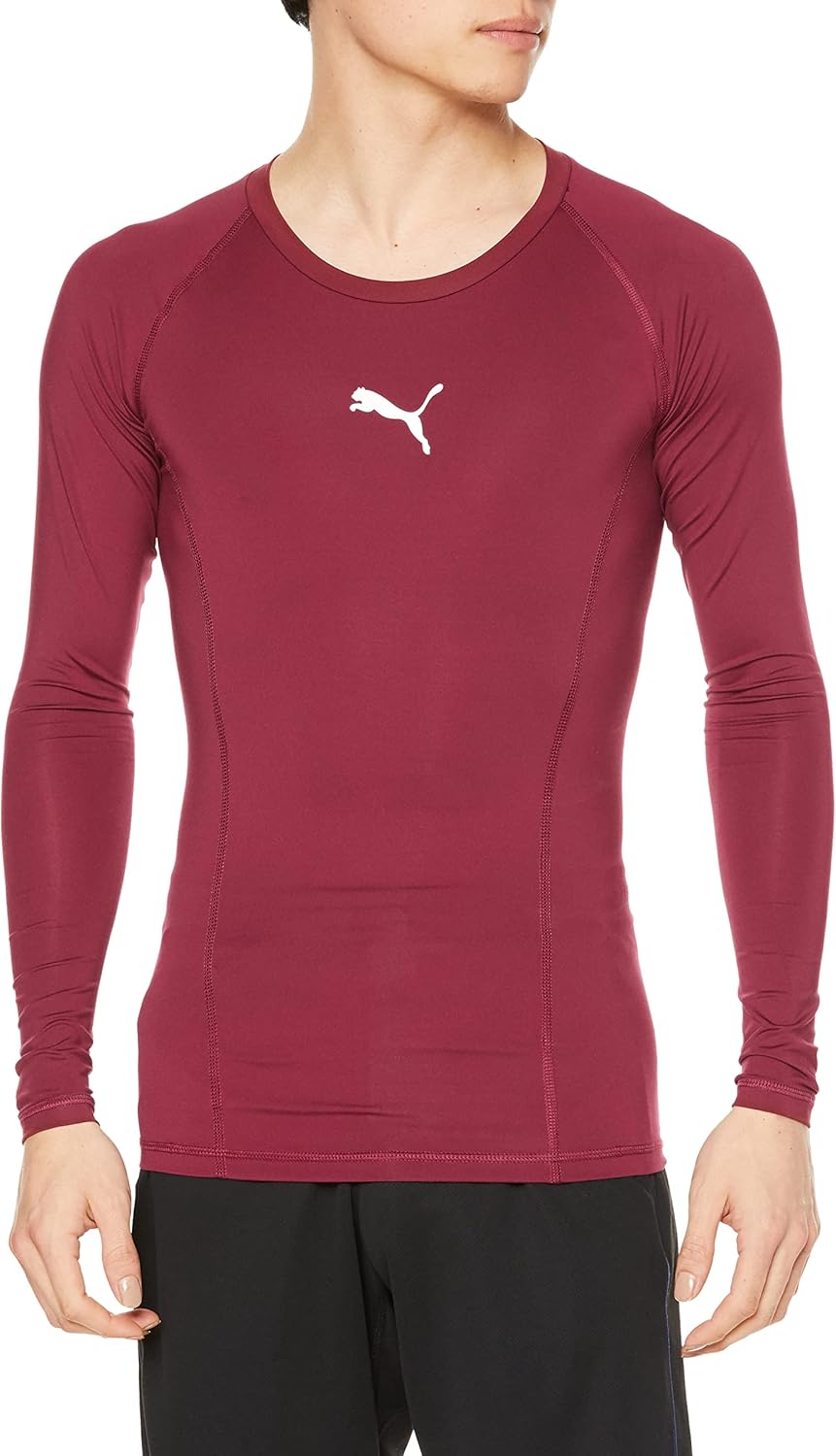 

Мужская футболка PUMA LIGA BASELAYER с круглым вырезом и длинными рукавами (658223) - влагоотводящий, быстросохнущий компрессионный внутренний слой для футбола
