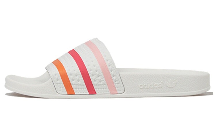

Шлепанцы серии Adilette унисекс белые/многоцветные Adidas