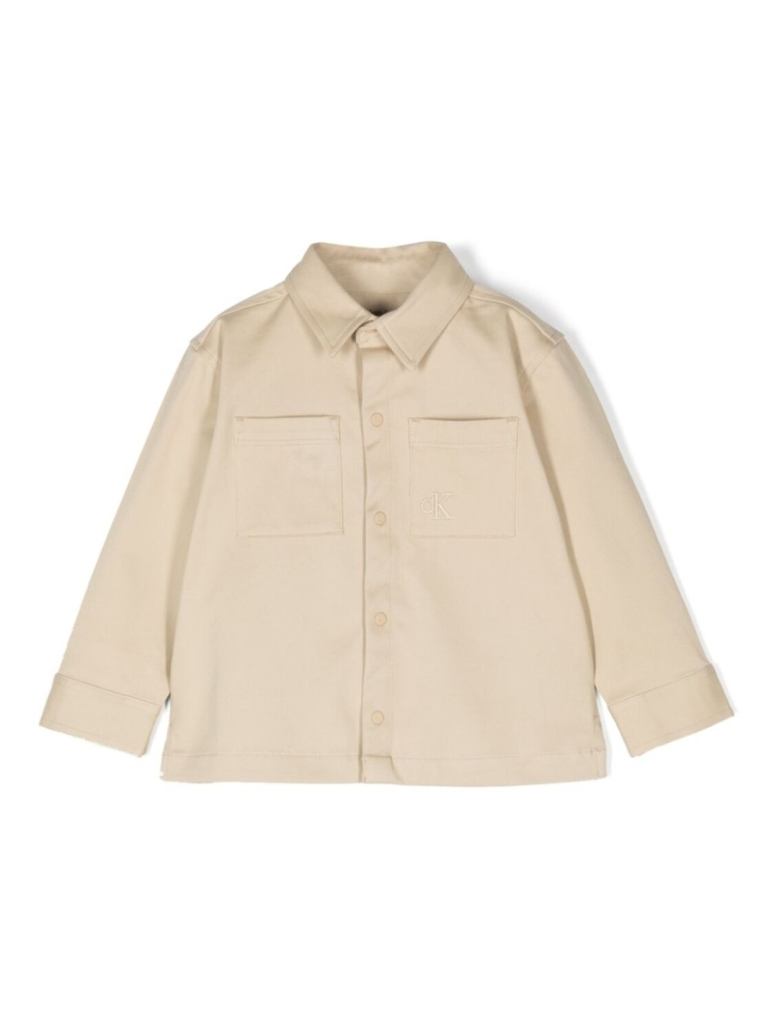 

Рубашка с вышитым логотипом Calvin Klein Kids, нейтральный цвет