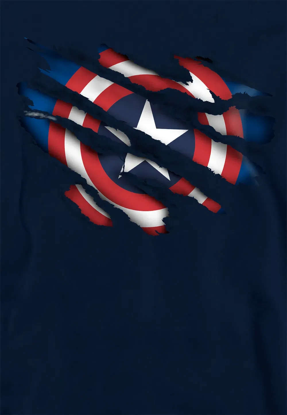 Детская худи Marvel Captain America, темно-синий, темно-синий — фото 2