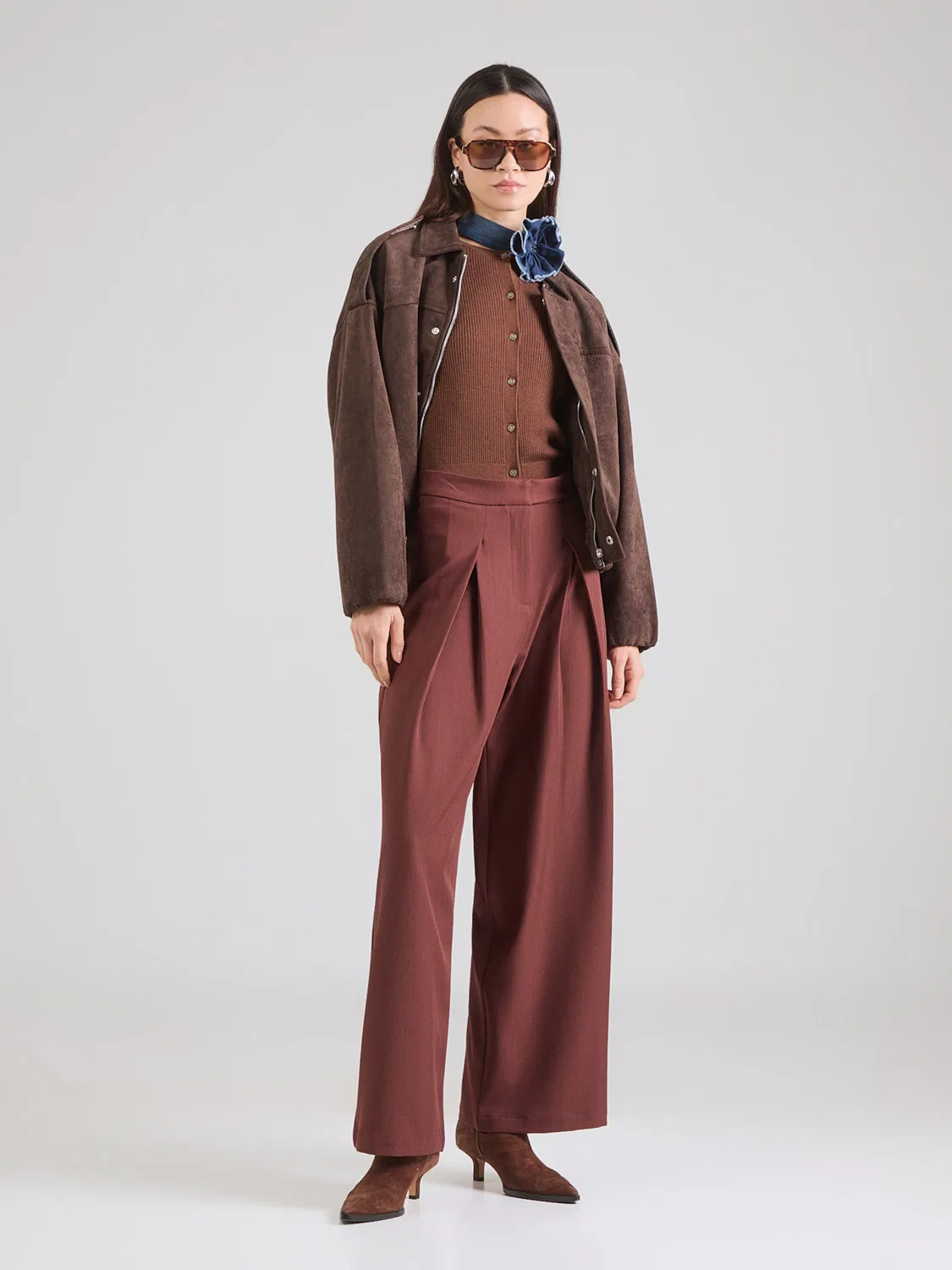 Вязаный кардиган Calvin Klein коричневого цвета — фото 4