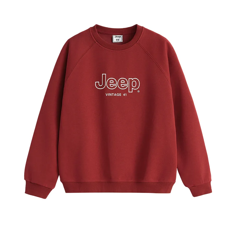 Унисекс свитшот с круглым вырезом Jeep, красный