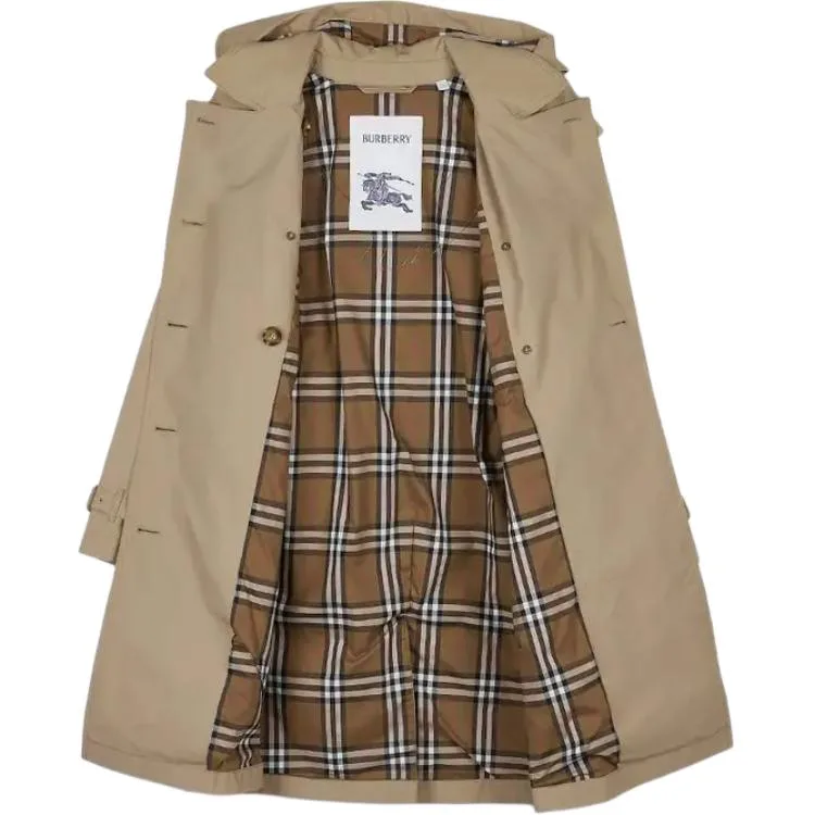 Плащ Тренчкот Burberry, женский, песочный, весна/осень — фото 3