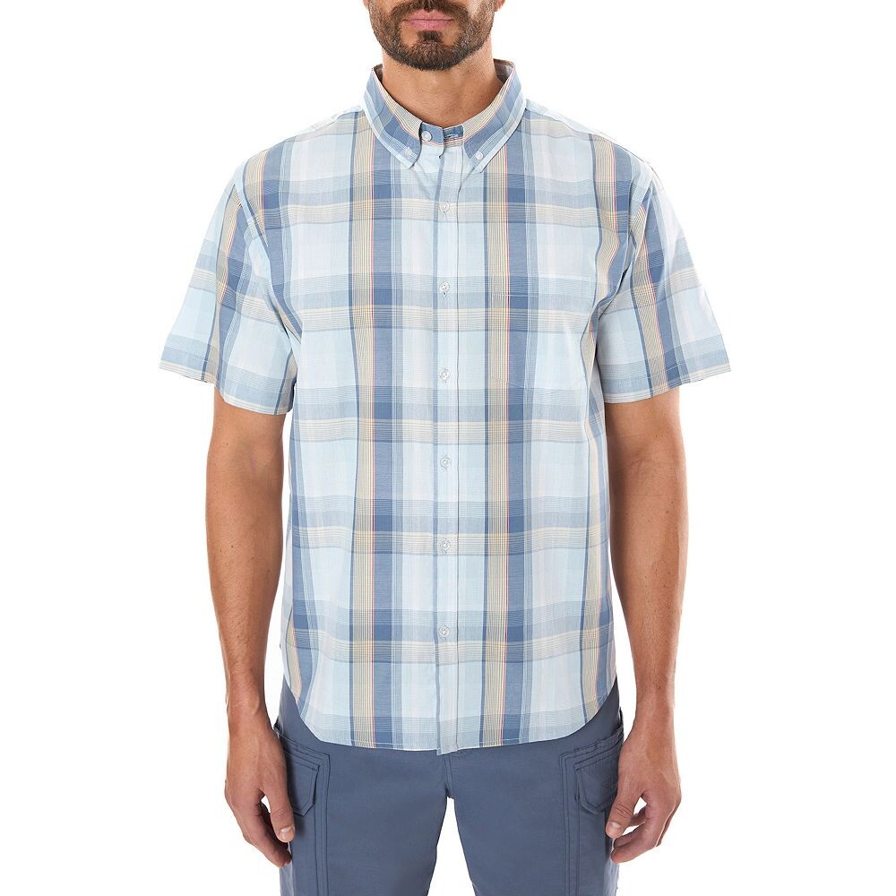 

Мужская клетчатая рубашка на пуговицах Smith's Workwear, синий