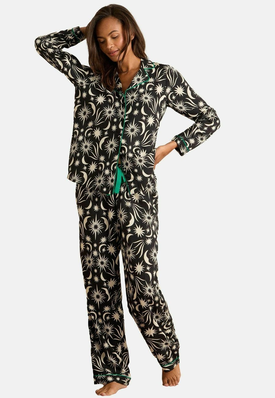 

Пижамный комплект Love & Roses SET , Moon Print Black White/Black