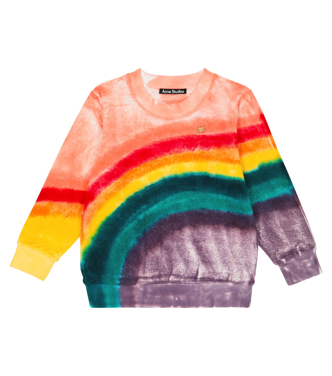 

Толстовка из окрашенного хлопкового флиса Acne Studios Kids, Pastel Pink