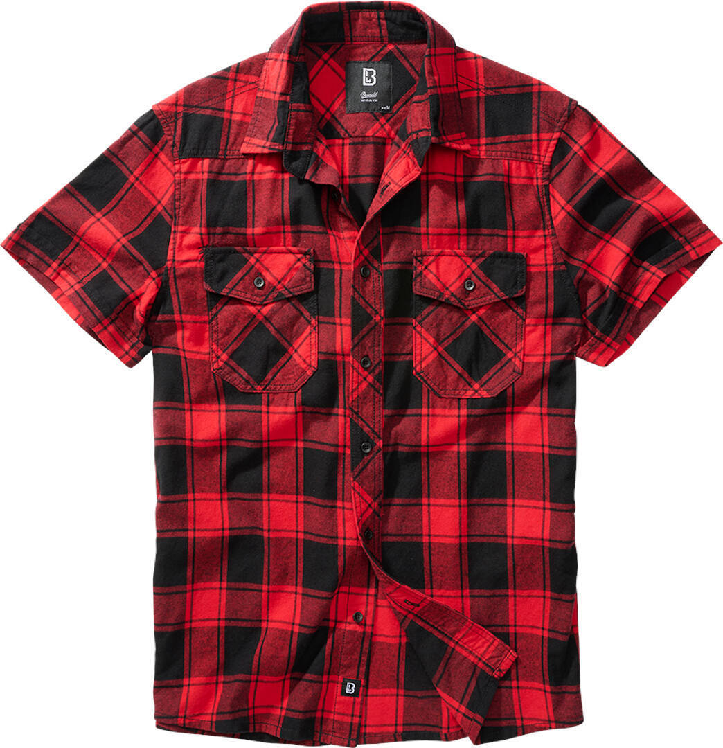 

Рубашка Brandit Checkshirt Short Sleeve Shirt, карсный/черный