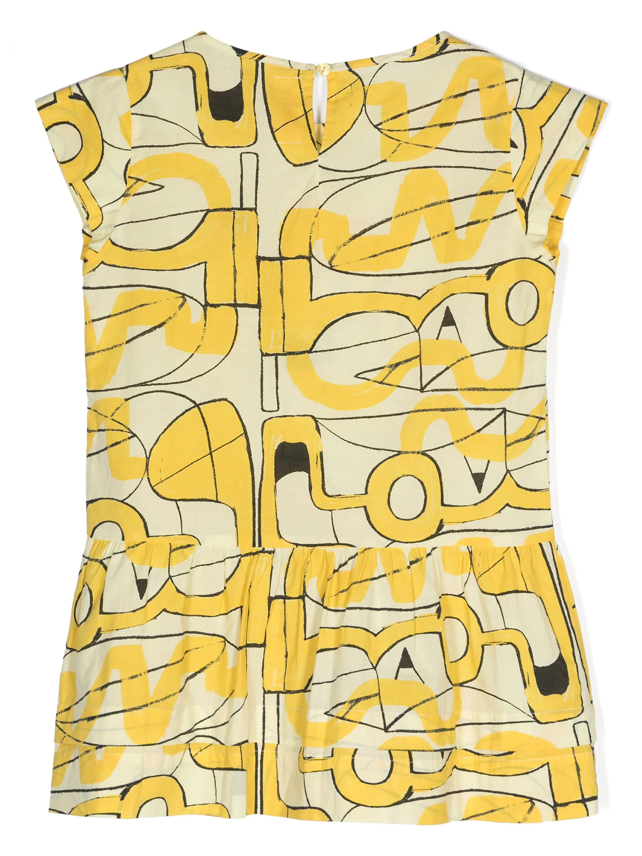 

Платье мини с абстрактным принтом The Animals Observatory, желтый