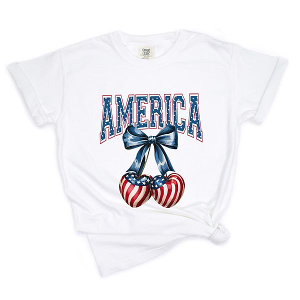 

Футболка America flag cherries coquette garment dyed Simply Sage Market, White, Белый, Футболка America flag cherries coquette garment dyed Simply Sage Market, White