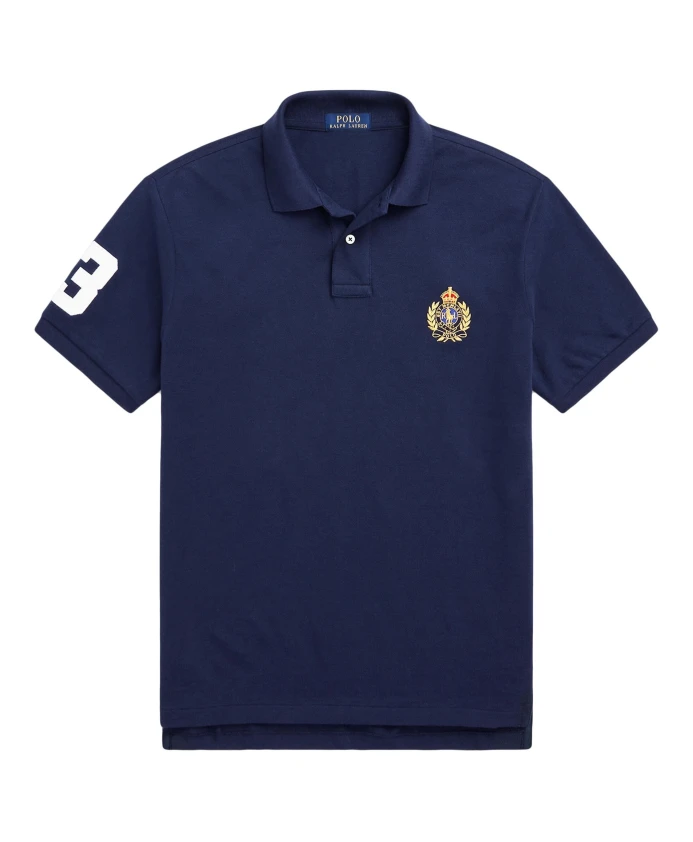 

Повседневная рубашка-поло с короткими рукавами. Polo Ralph Lauren, синий