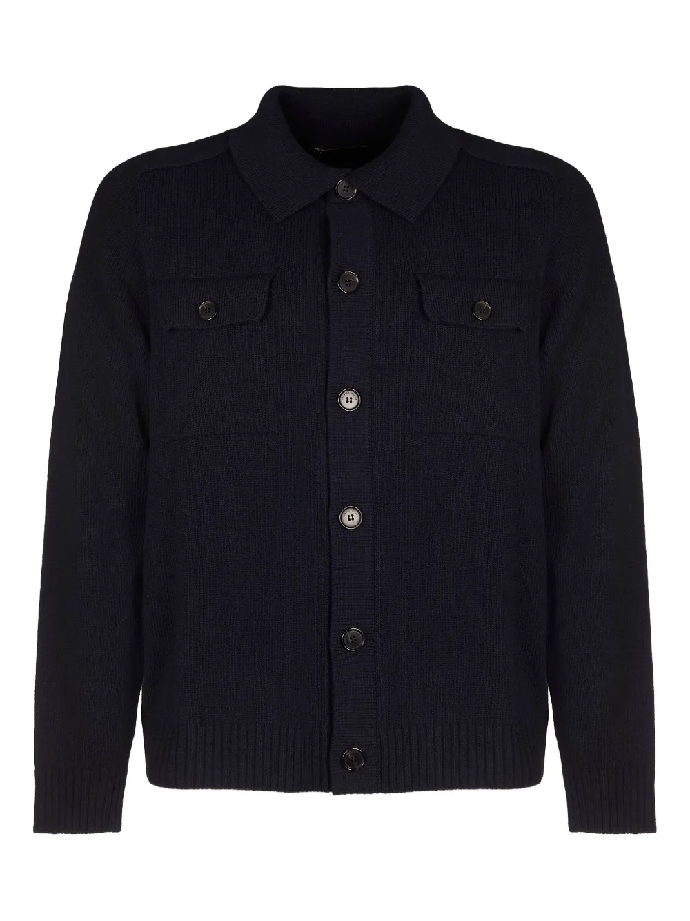 

Рубашка-куртка с карманами на пуговицах Roberto Collina, синий