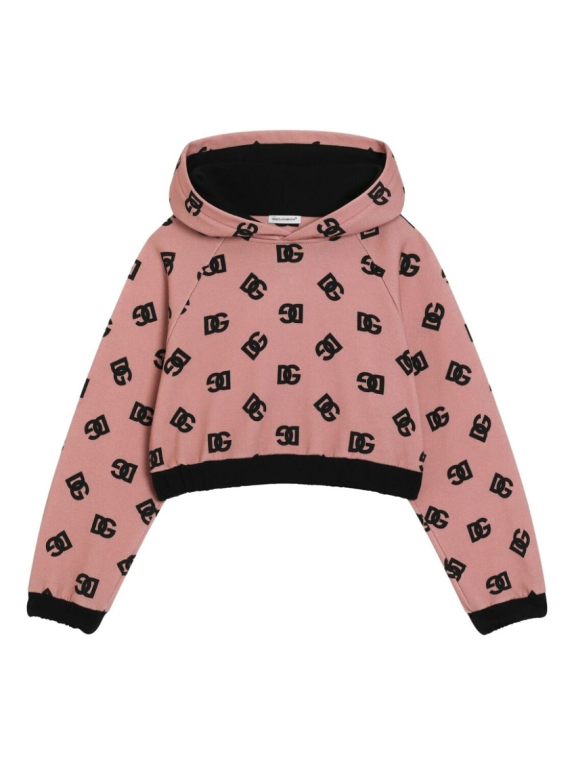 

Толстовка с капюшоном и логотипом Dolce & Gabbana Kids, розовый