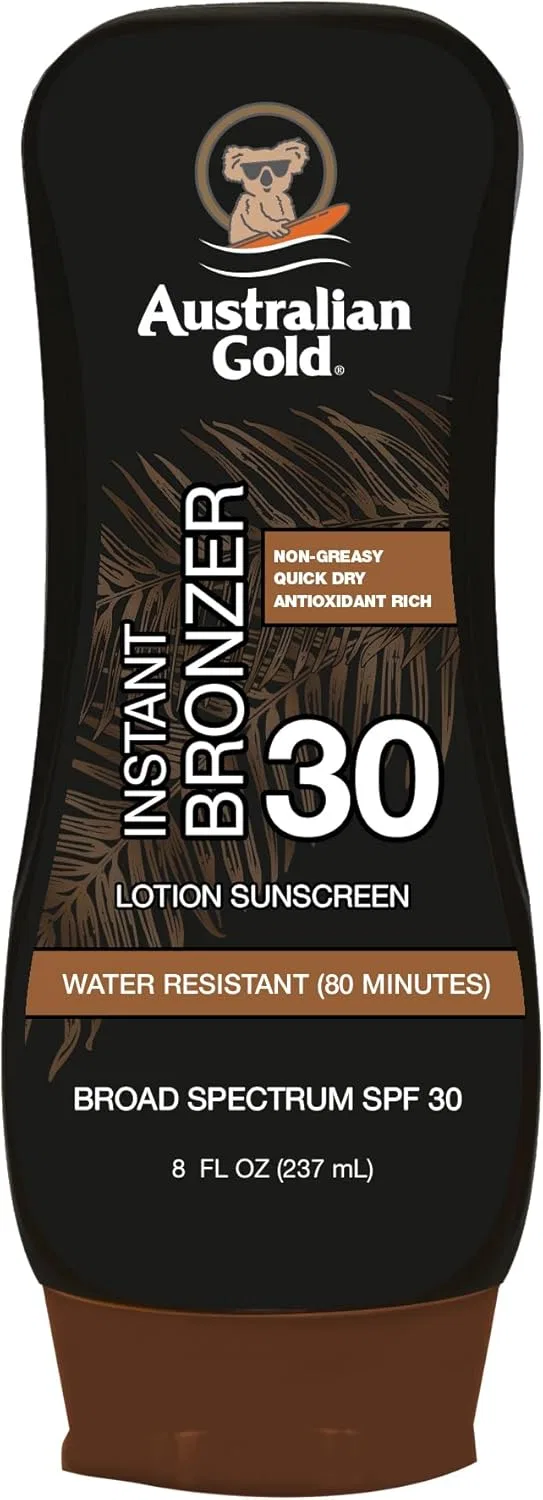 Солнцезащитный лосьон Australian Gold SPF 30 с мгновенным бронзатором, 237 мл