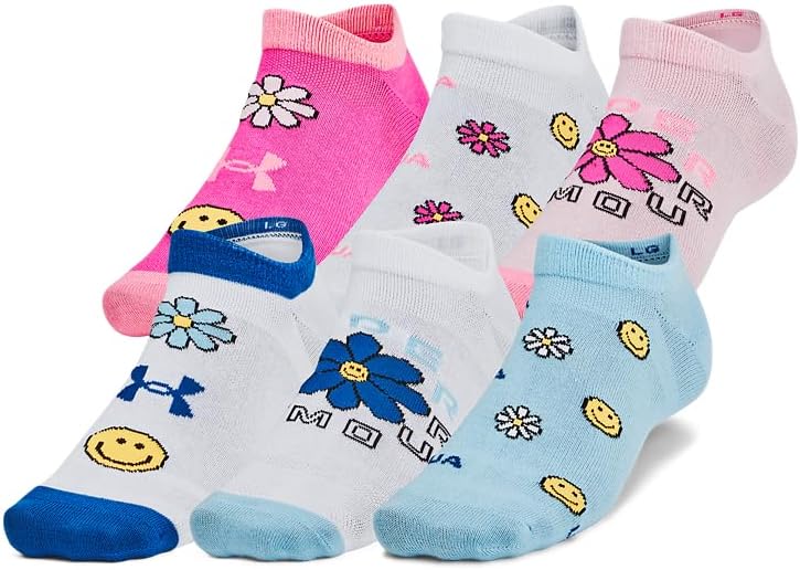 

Носки-невидимки унисекс для взрослых Under Armour Essential (6 пар), (102) White/White/Black