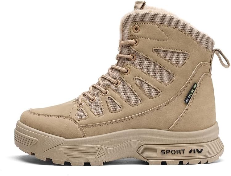 

Мужские военные тактические ботинки Hhhchpm, теплые и удобные, для работы весь день, на шнуровке, мотоциклетные, боевые, походные, зимние ботинки, дезерт-боты, хаки