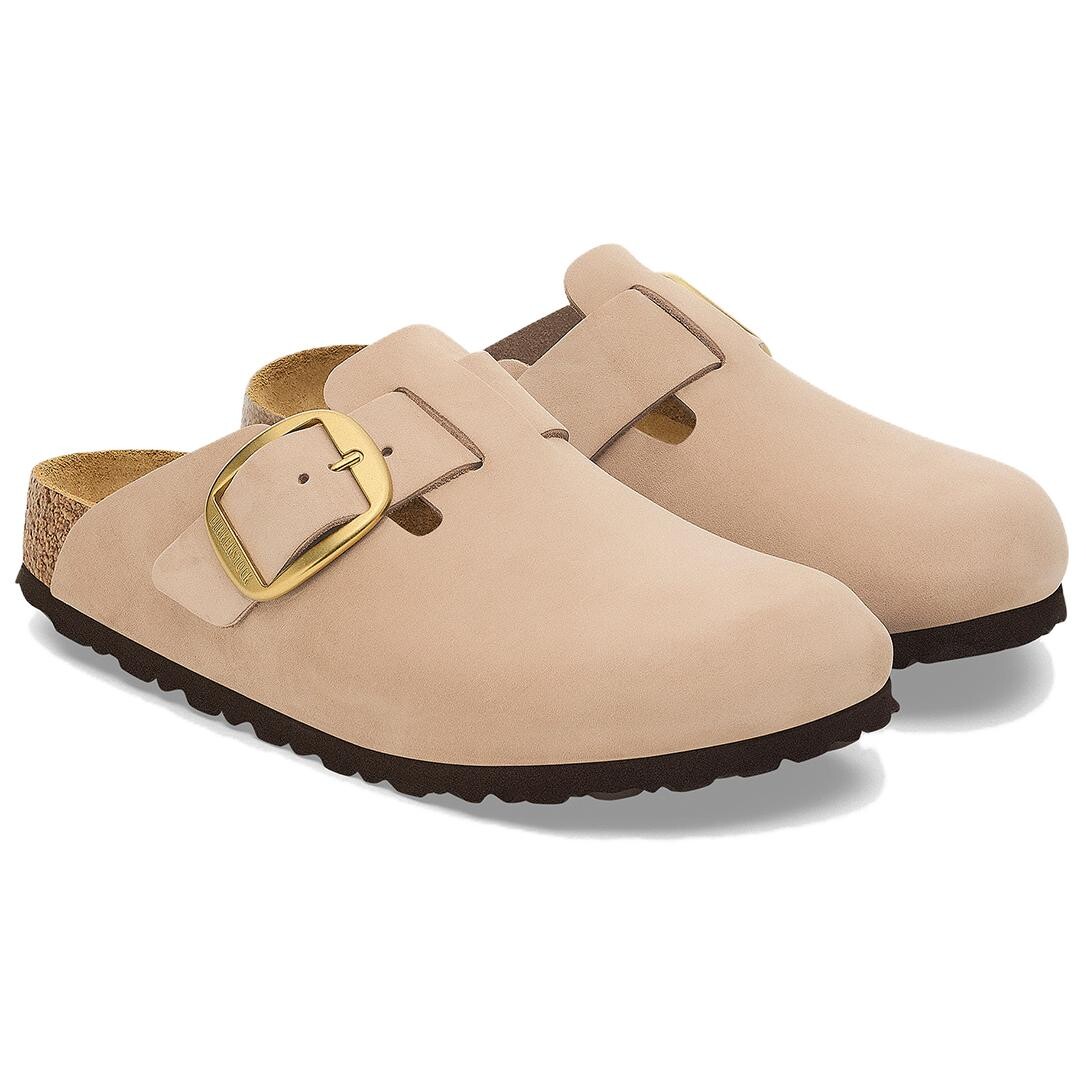 Босоножки с большой пряжкой Boston Birkenstock, цвет Sand — фото 3