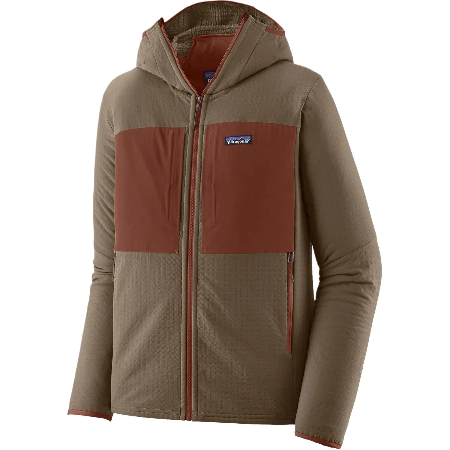Куртка с капюшоном на молнии R2 TechFace Patagonia, MRLB/Maro Brown