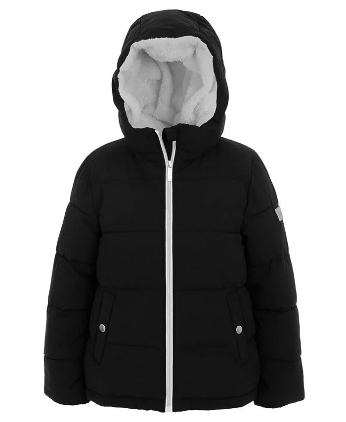 

Пуховик с берберской подкладкой для больших девочек BCBG, черный