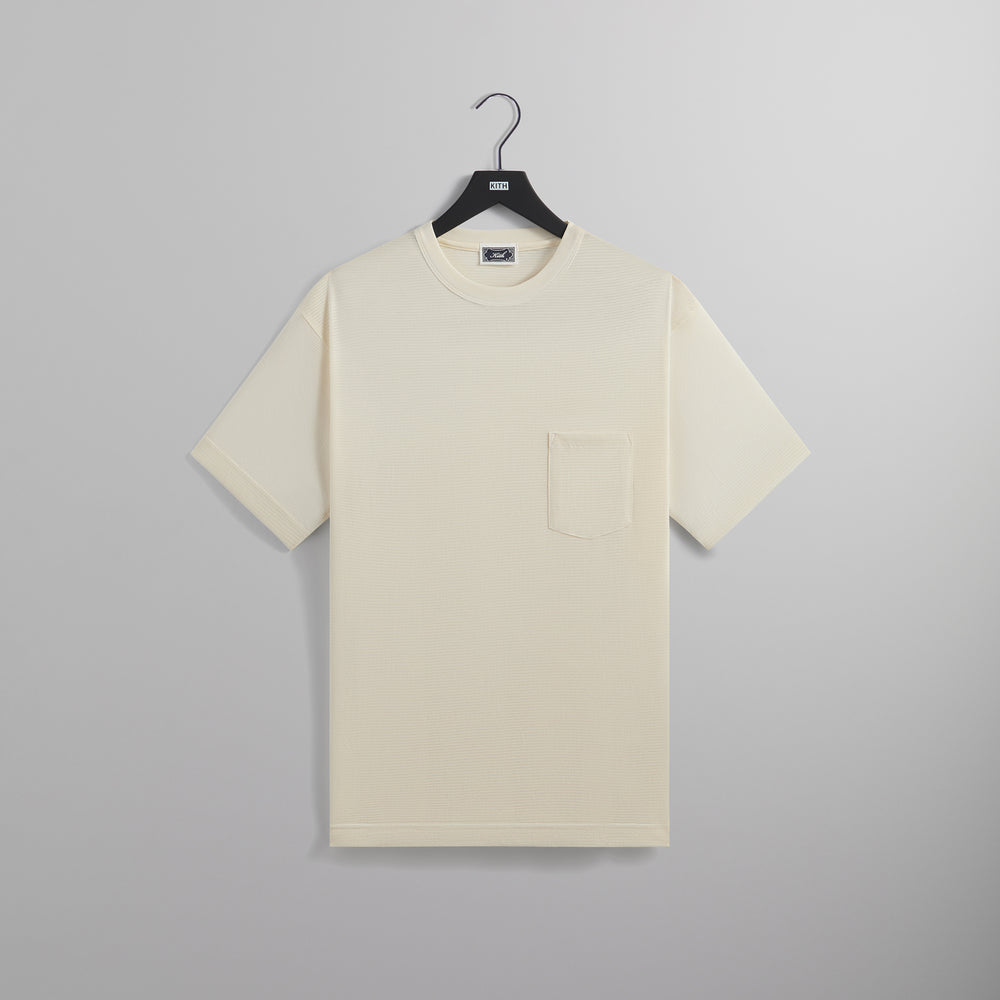 

Футболка Kith Pointelle Mesh Leonard Pocket Tee, цвет Sandrift