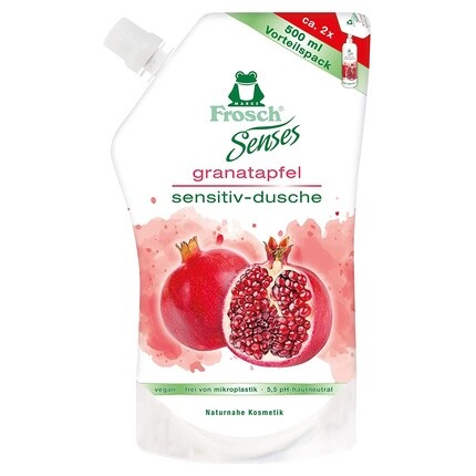 

Гранатовый гель для душа Sensitive Shower Ph-нейтральный и веганский 500 мл, Frosch Senses