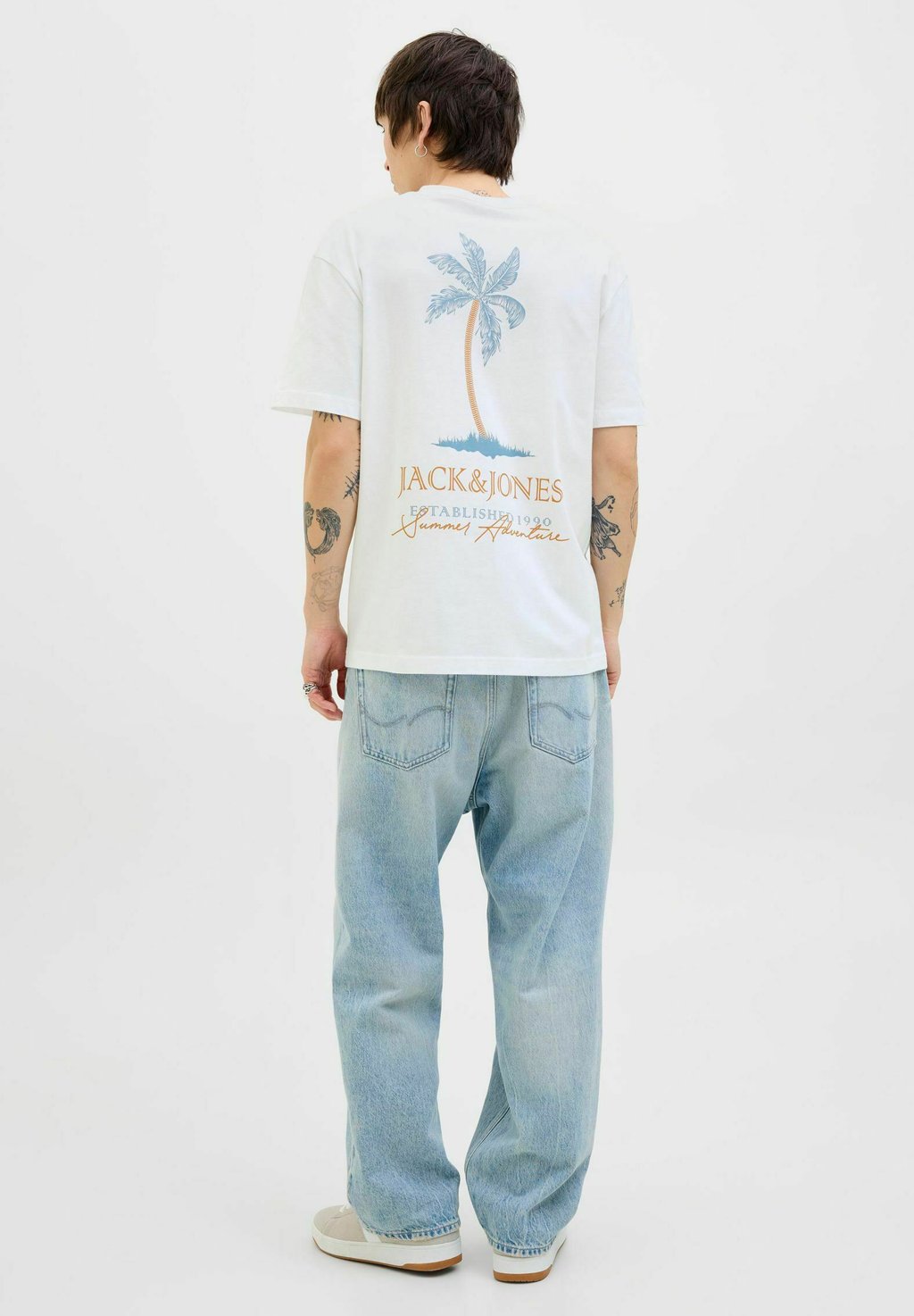 

Рубашка с принтом RÜCKEN RUNDHALSAUSSCHNITT Jack & Jones, белый